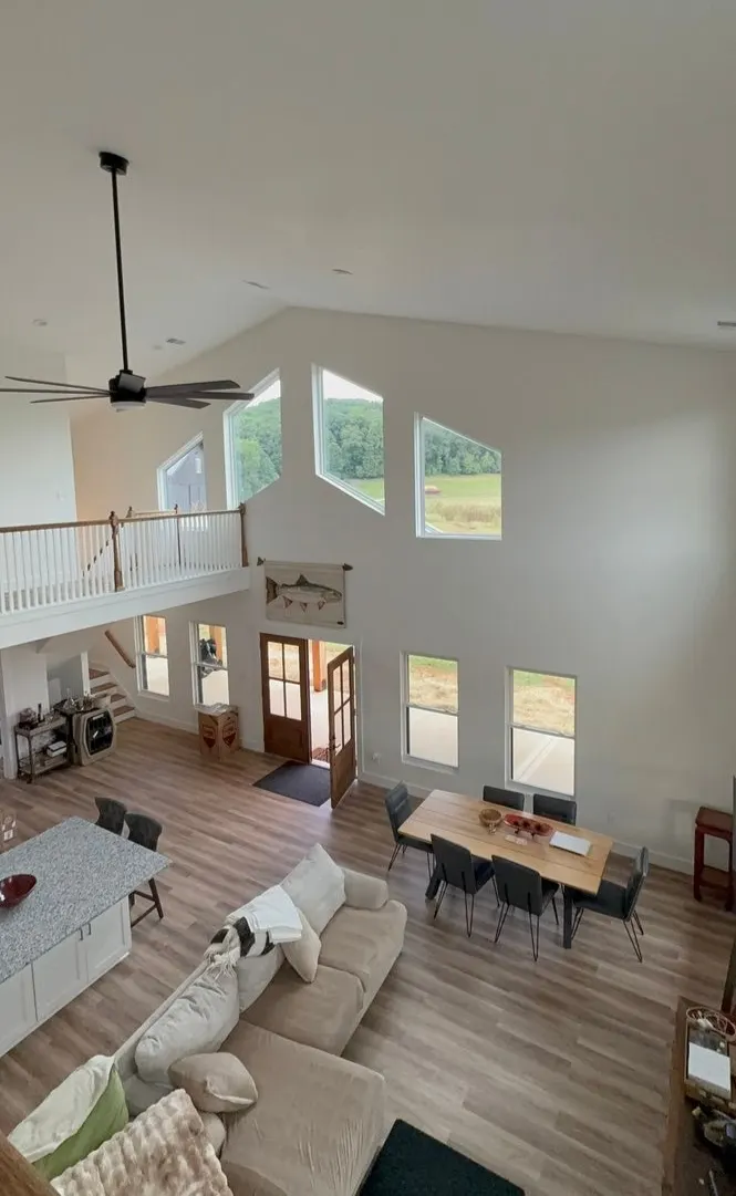 Bright living room in a rental home